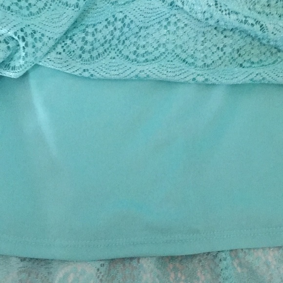 Lace Dress. Aqua Mint color. - Picture 4 of 13